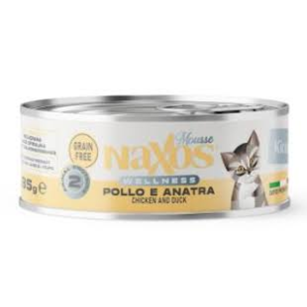 NAXOS CAT WELLNESS KITTEN CHICK/DUCK 85G