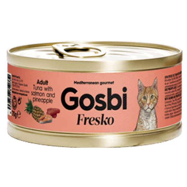 Gosbi FRESKO CAT TUNA WITH SALMON AND PINEAPPLE, 70g
