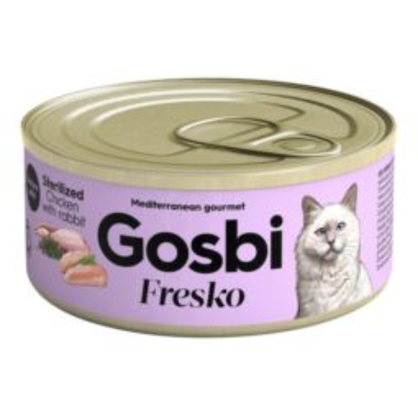 Gosbi Fresko Mediterranean Gourmet – Sterilised Cat Food (Salmon), 70g