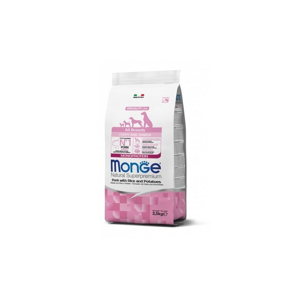 Monge All Breeds Puppy & Junior Pork with Rice & Potatoes 2.5kg