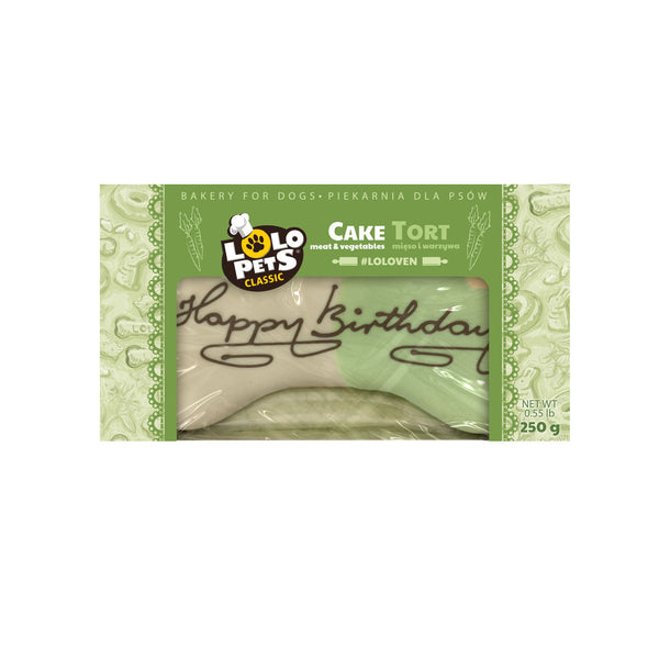 Lolo Pets Bakery Cake Dogs Happy Birthday Meat & Veg 250g