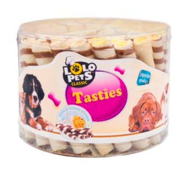 Lolo Pets Tasties Straws Dogs Milk & Honey 60pcs