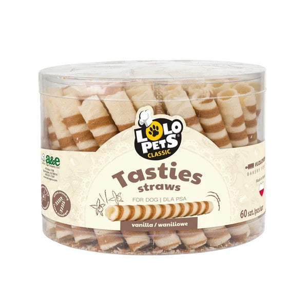 Lolo Pets Tasties Straws Dogs Vanilla 60pcs