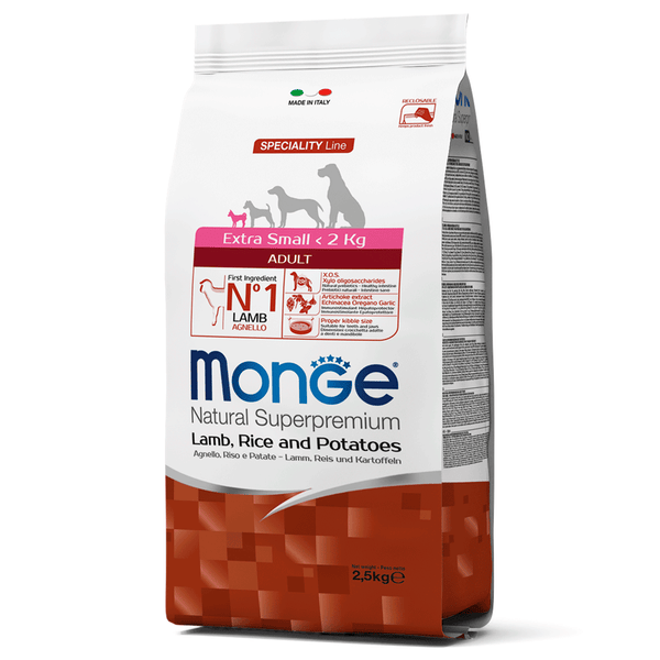 Monge Extra Small Adult Lamb with Rice & Potatoes 2.5kg