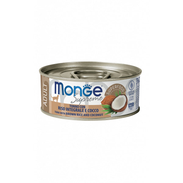 Monge Adult Supreme Tuna with Brown Rice & Coconut 80g