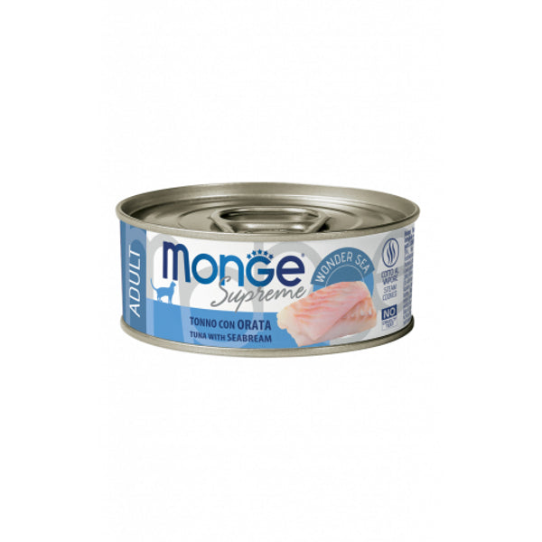 Monge Adult Supreme Tuna with Sea Bream 80g