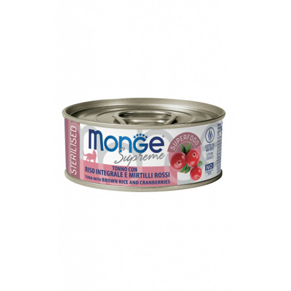 Monge Sterilised Supreme Tuna with Brown Rice & Cranberries 80g