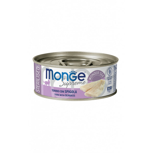 Monge Sterilised Supreme Tuna with Sea Bass 80g