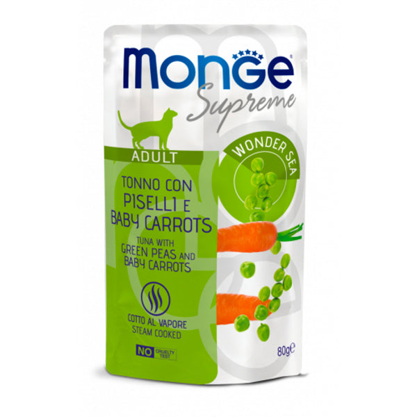 Monge Adult Supreme Tuna with Peas & Baby Carrots 80g