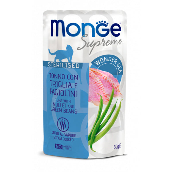 Monge Sterilised Supreme Tuna with Mullet & Green Beans 80g