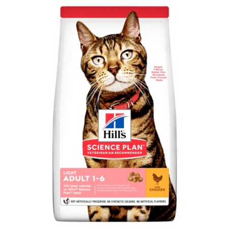 Hill's Science Plan Adult Light Chicken Dry Cat Food 3kg