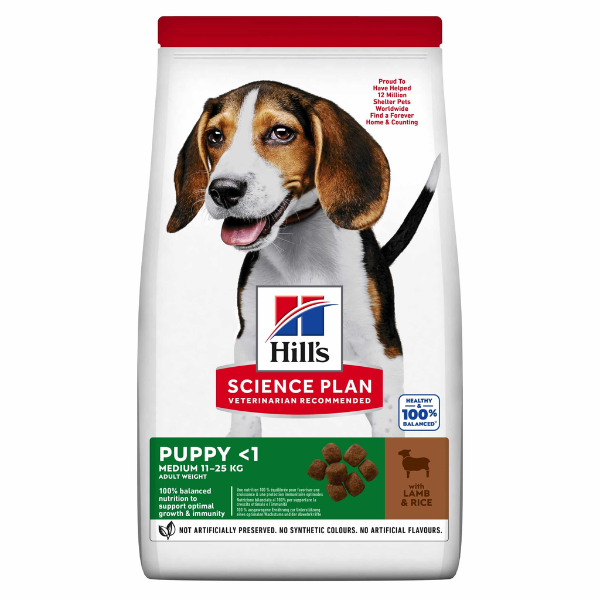 Hill's Science Plan Puppy Medium Lamb & Rice Dry Food 14kg