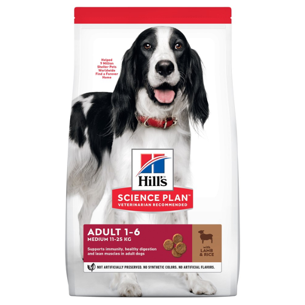 HILLS SP DOG ADT MED LAMB & RICE 14KG