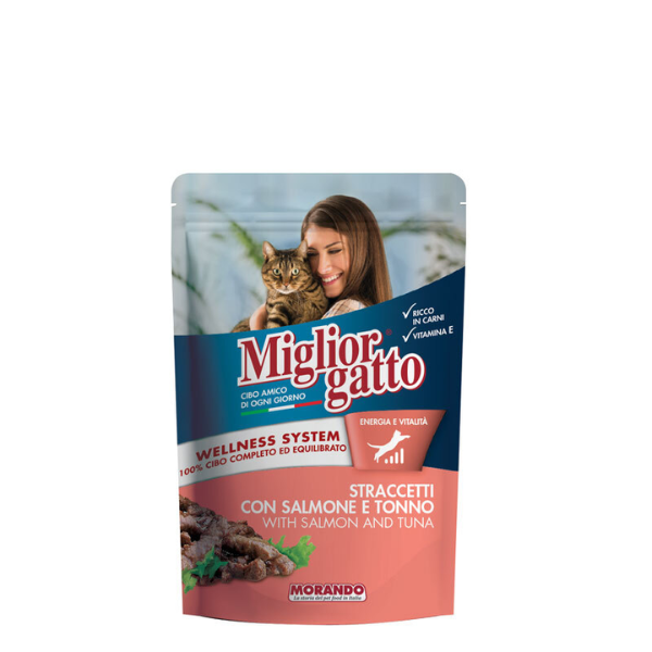 MIGLIOR GATTO STRACCETTI SALM/TON 100GR