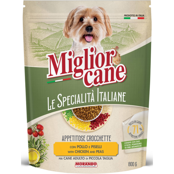 MIGLIOR CANE SPEC ITA MINI CKN & PEAS 800G