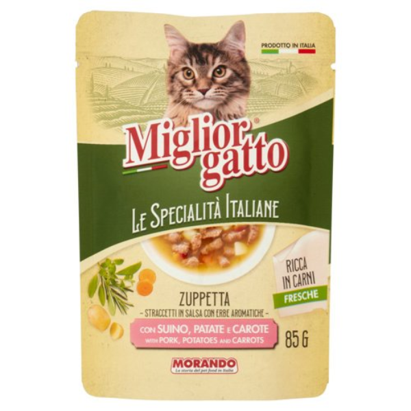 MIGLIOR GATTO SPEC ITA SOUP WITH PORK STRIP & VEG 90G