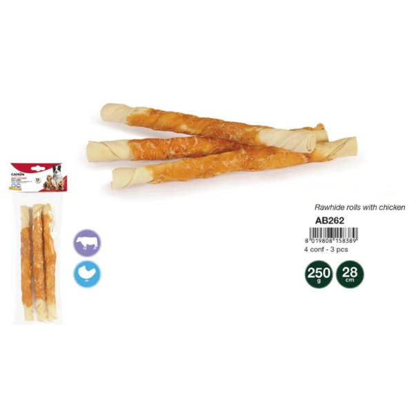 ROLLS W/CHICKEN 28CM 250GR
