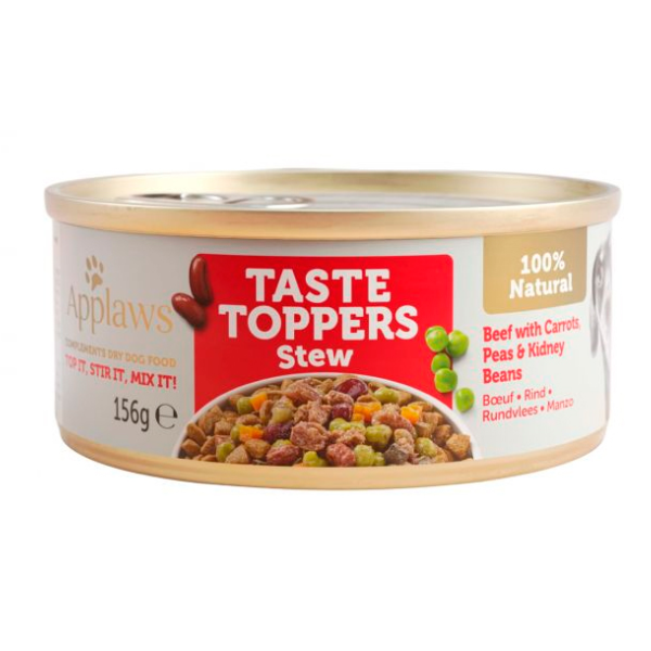 APPLAWS DOG TIN BEEF PEAS & KIDNEY BEANS STEW 156Gr