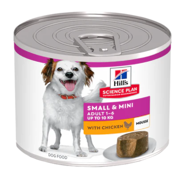HILLS SP DOG ADT SML & MINI MOUSSE CKN 200G