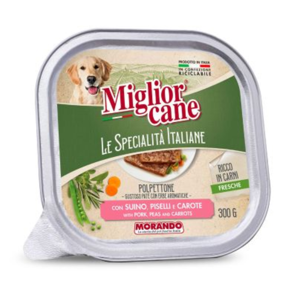 MIGLIOR CANE SPEC ITA MEATLOAF WITH PORK & VEG 300G