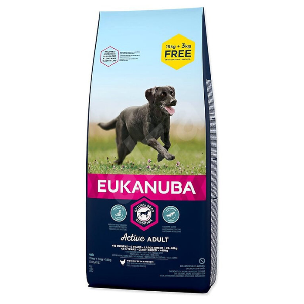 EUKANUBA DOG AD MAINT LB 15K + 3Kg  FREE