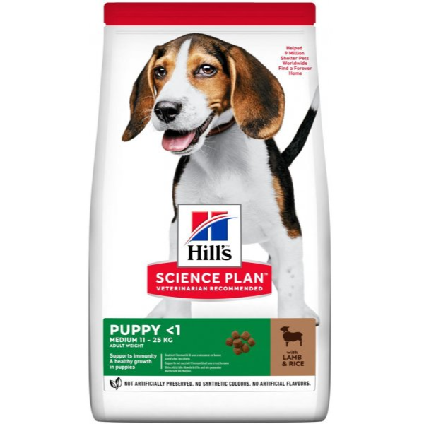 HILLS SP DOG PUP MED LAMB & RICE 18KG - VALUE PACK