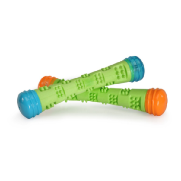 GEOMETRIC DOG STICK W/LED AND SQUEAK