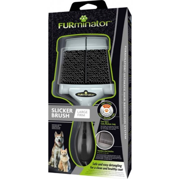 FURMINATOR DOG & CAT SLICKER BRUSH LARGE FIRM