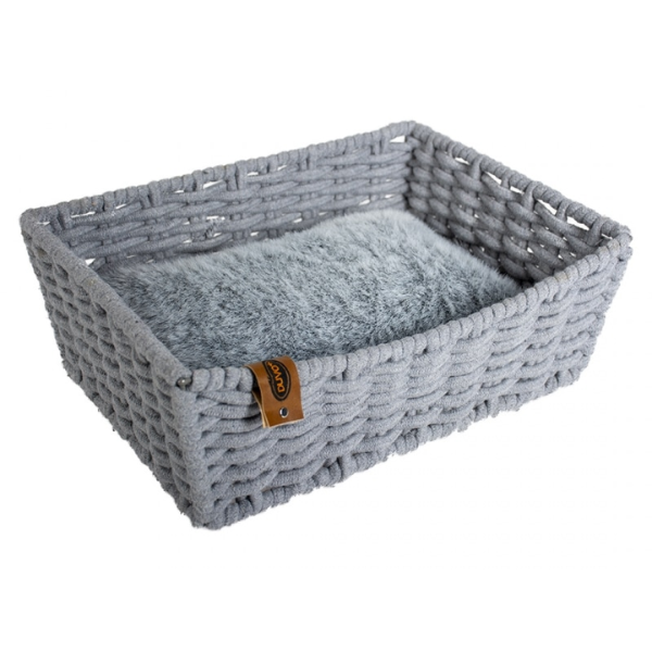 DUVO COTTON ROPE RECTANGLE BED OYSTER