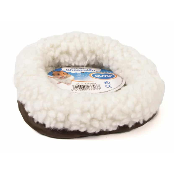 DUVO SHEEPSKIN BED OVAL 16.5*15.5CM