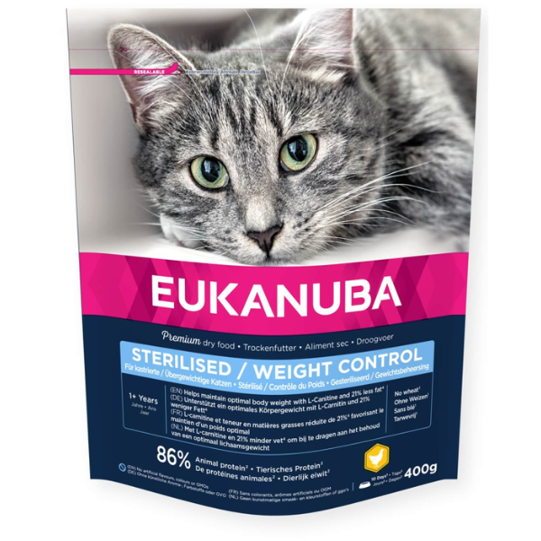EUKANUBA CAT ADT STER CKN 400G