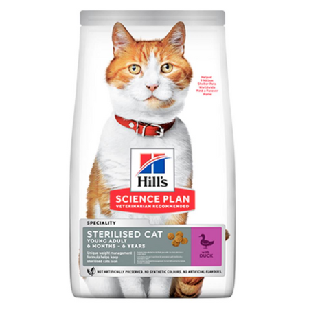 Hill's Science Plan Adult Sterilised Duck Dry Cat Food 3kg