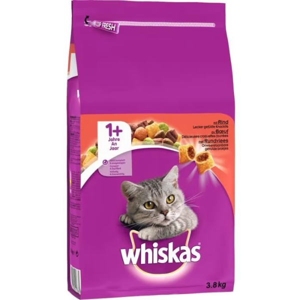 WHISKAS ADULT DRY BEEF
