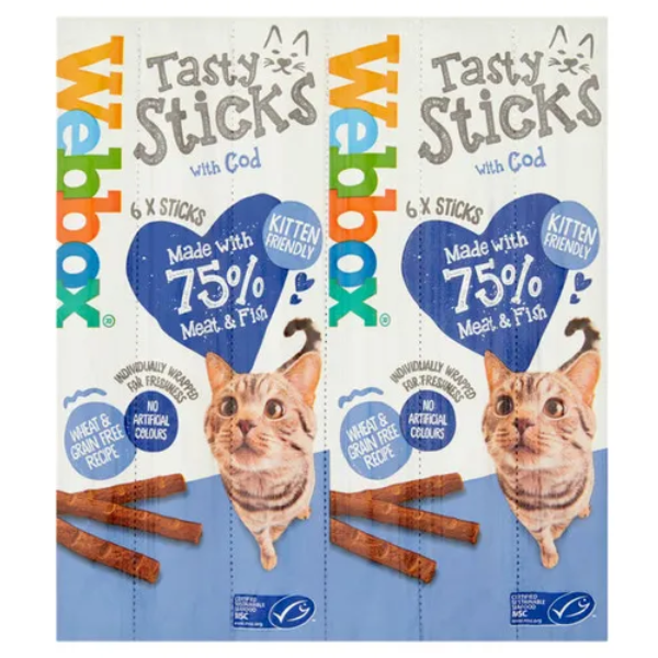 Webbox Cat Cod  Sticks x6