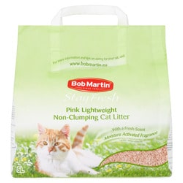 BM STAYFRESH PINK LIGHTWEIGHT CAT LITTER 5LT