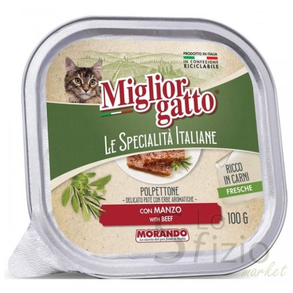 MIGLIOR GATTO SPEC ITA MEATLOAF WITH PATƒ BEEF 100G