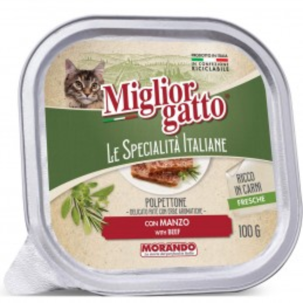 MIGLIOR GATTO SPEC ITA MEATLOAF WITH PATƒ CKN & TURK 100G