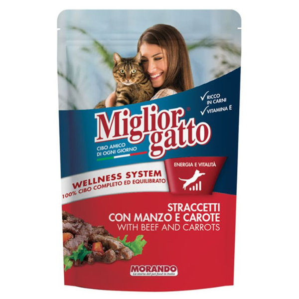MIGLIOR GATTO STRACCETTI MANZ.CAROTE 100GR