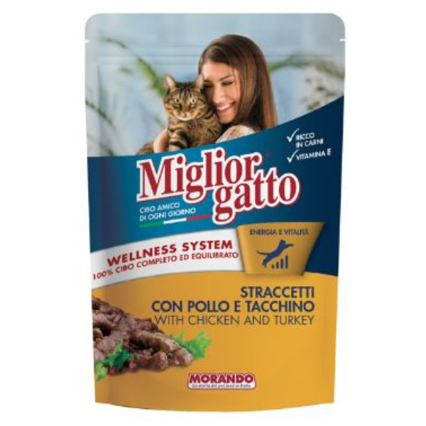MIGLIOR GATTO STRACCETTI POL/TACH 100GR