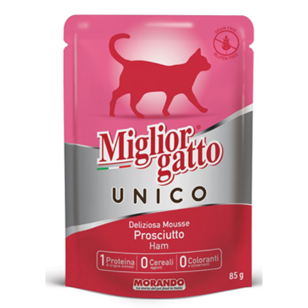 MIGLIOR GATTO UNICO 100% HAM 85G