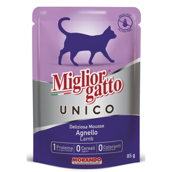 MIGLIOR GATTO UNICO 100% LAMB 85G