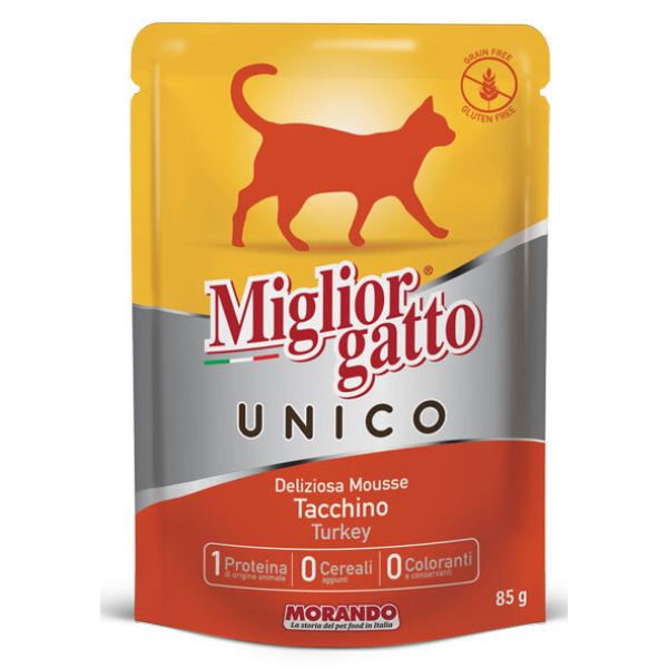 MIGLIOR GATTO UNICO 100% TURKEY 85G