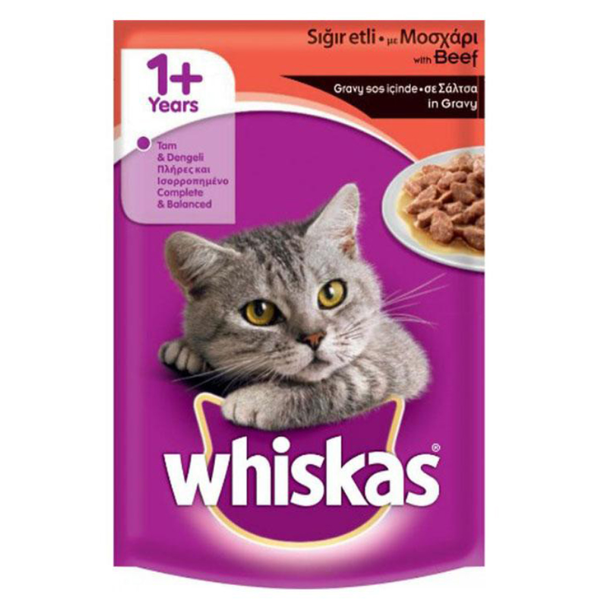 Whiskas Adult Pouch Beef 85g