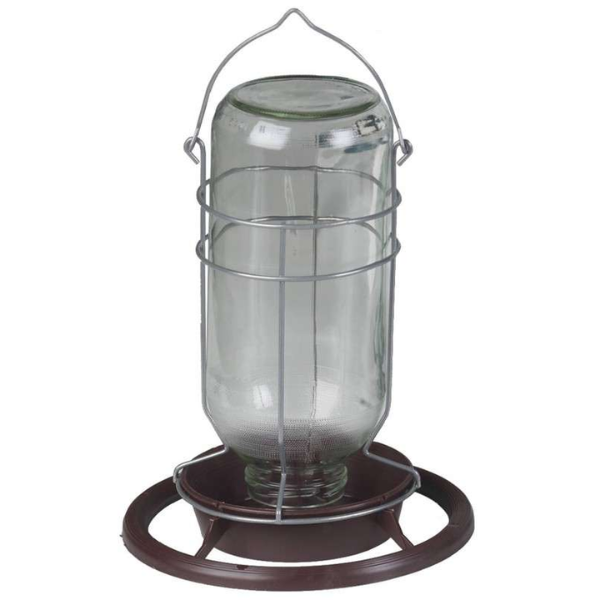 GLASS AVIARY FOUNTAIN FEEDER 1LT