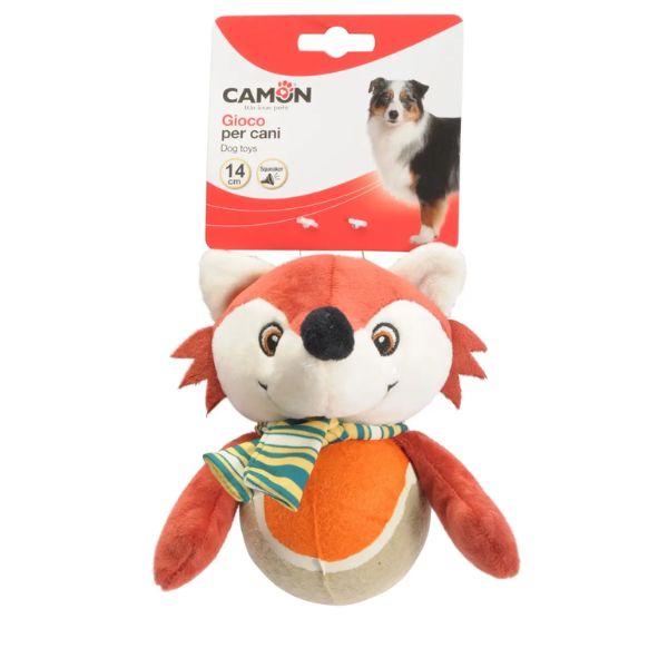 PLUSH FOX TENNIS BALL