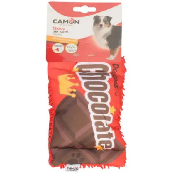 POLYESTER CHOCOLATE BAR DOG TOY