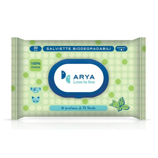 ARYA COTTON GREEN TEA WIPES X 30PCS
