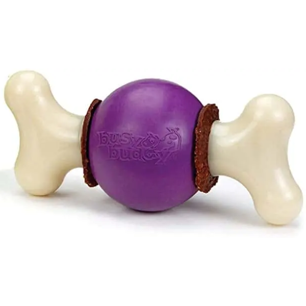 BUSY BUDDY BOUNCY BONE RAWHIDE SMALL