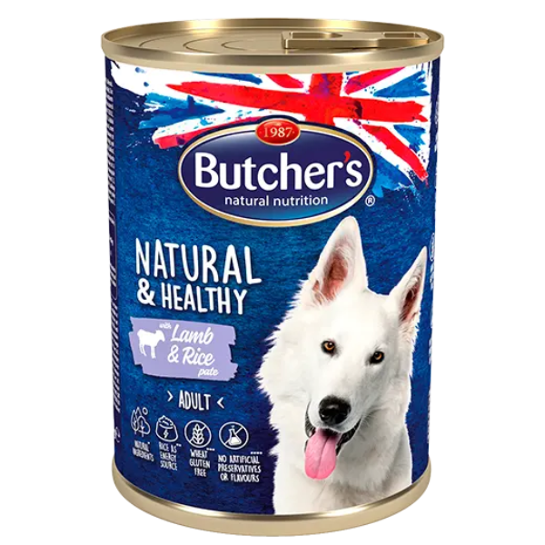 BUTCHER'S NATURAL AND HEALTHY LAMB AND RICE PATE 1200GR