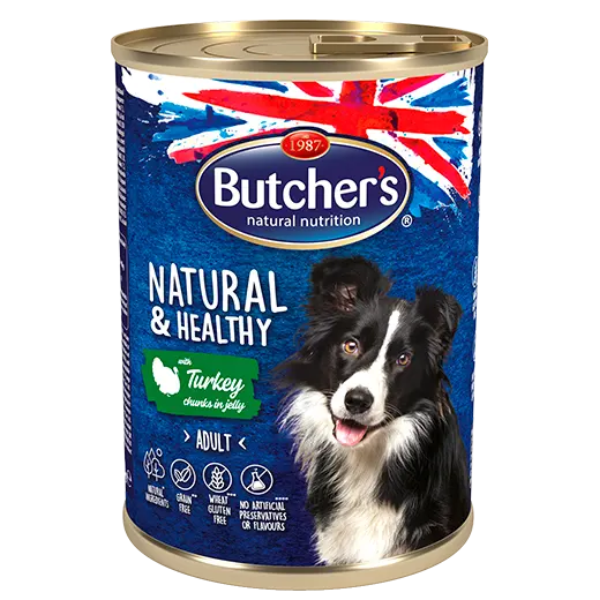 BUTCHER'S NATURAL AND HEALTHY TURKEY CHUNKS 400G